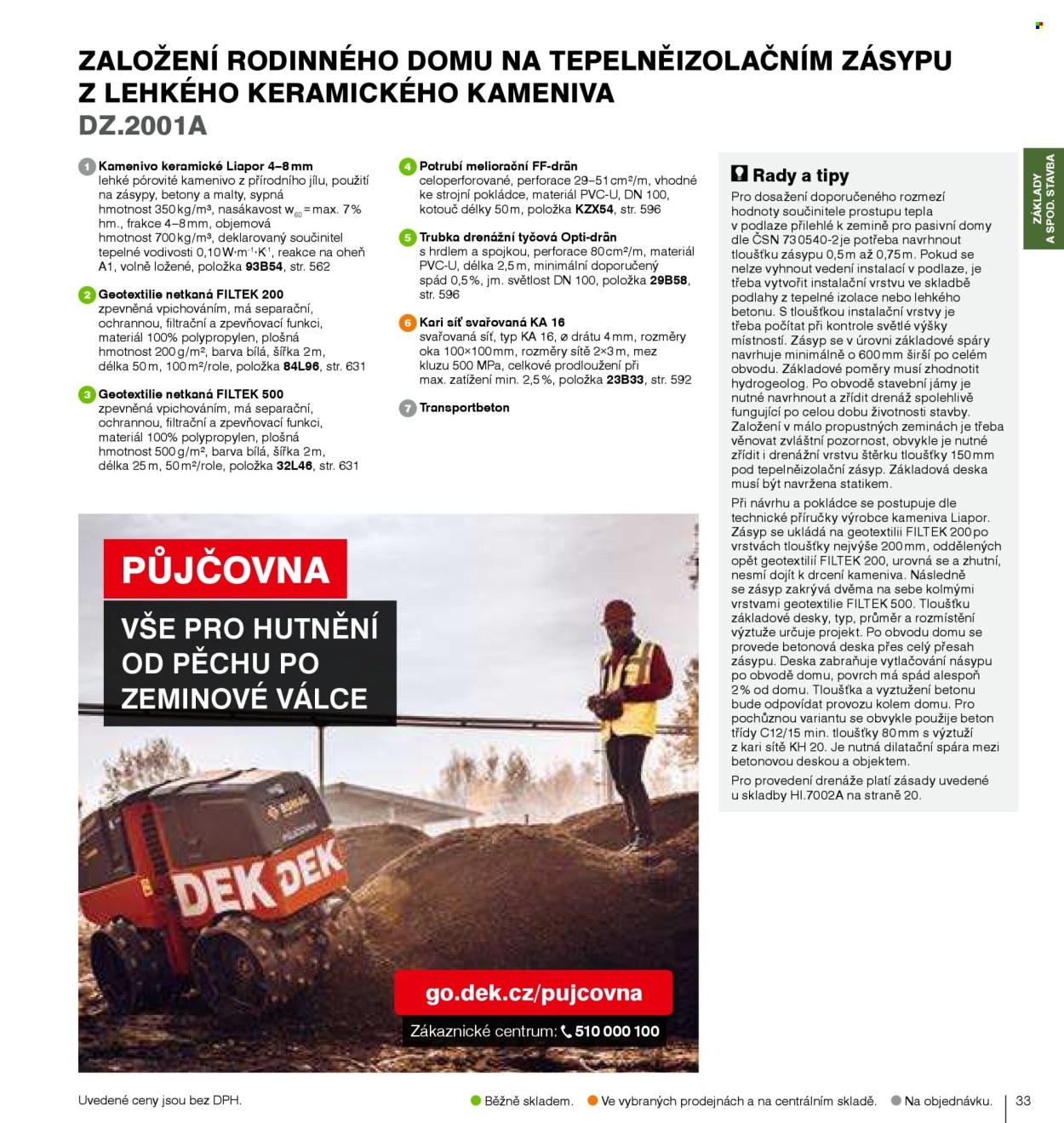 Leták DEK. 