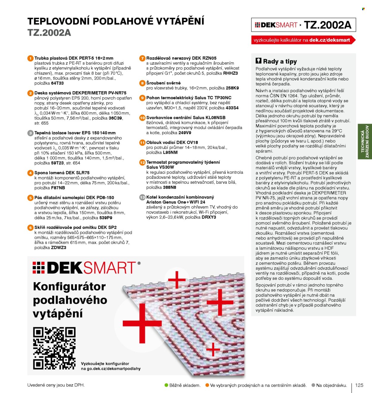 Leták DEK. 