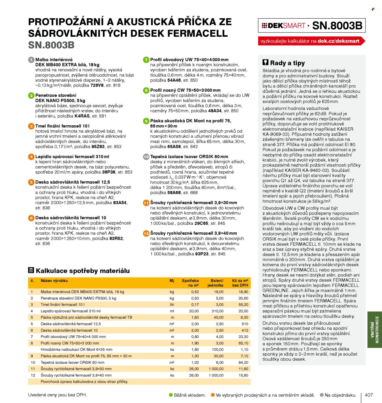 Leták DEK. 