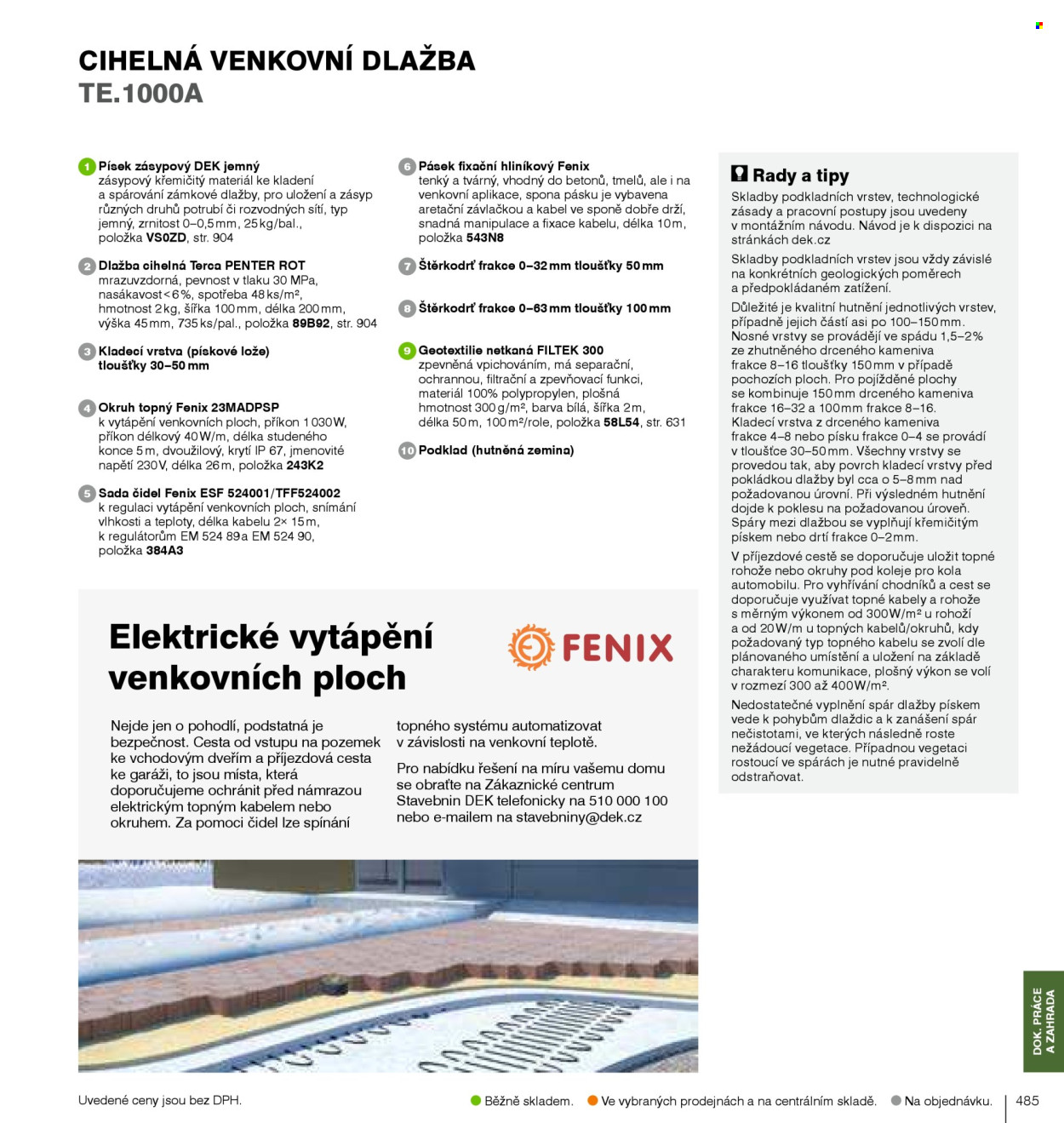 Leták DEK. 