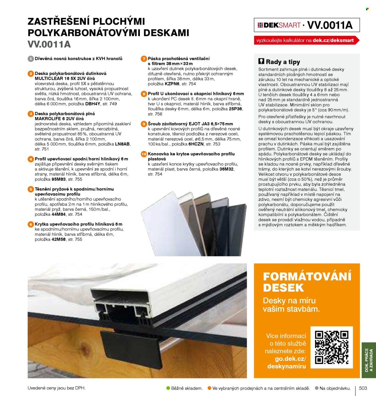 Leták DEK. 