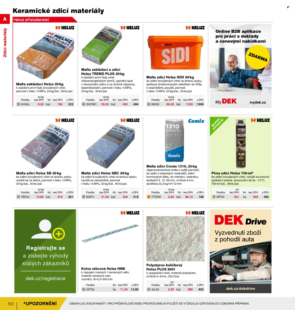 Leták DEK. 