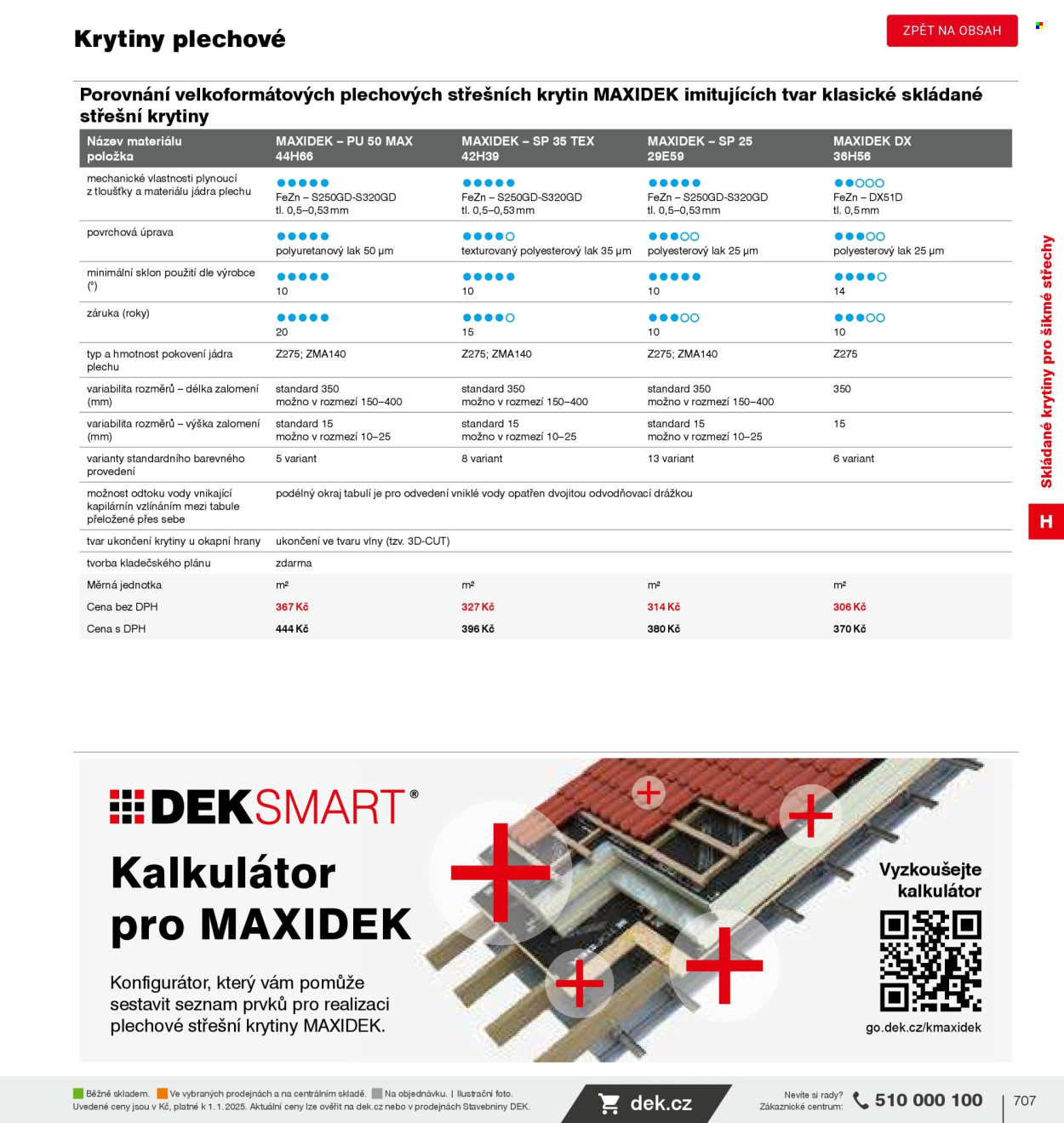 Leták DEK. 