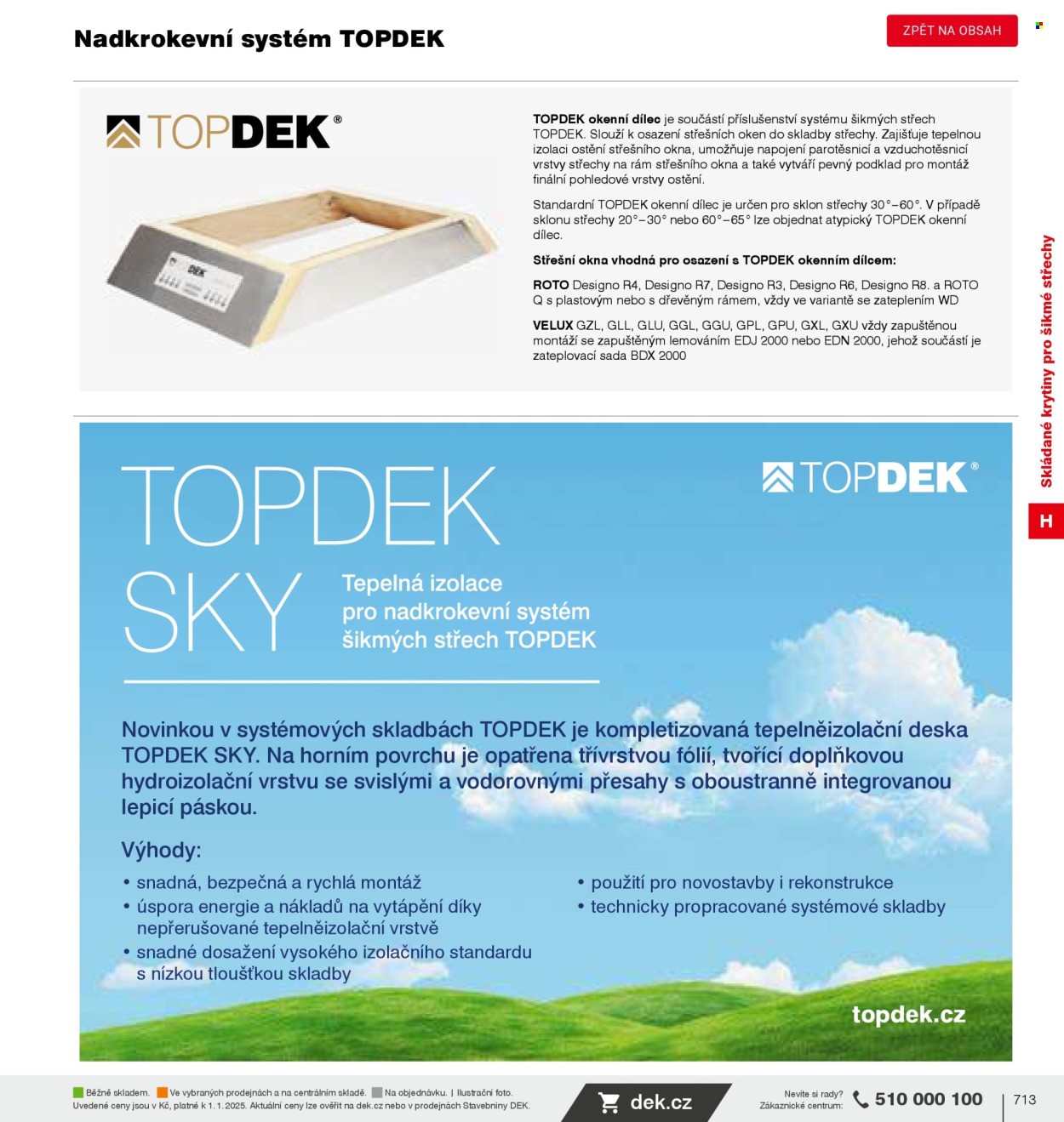 Leták DEK. 