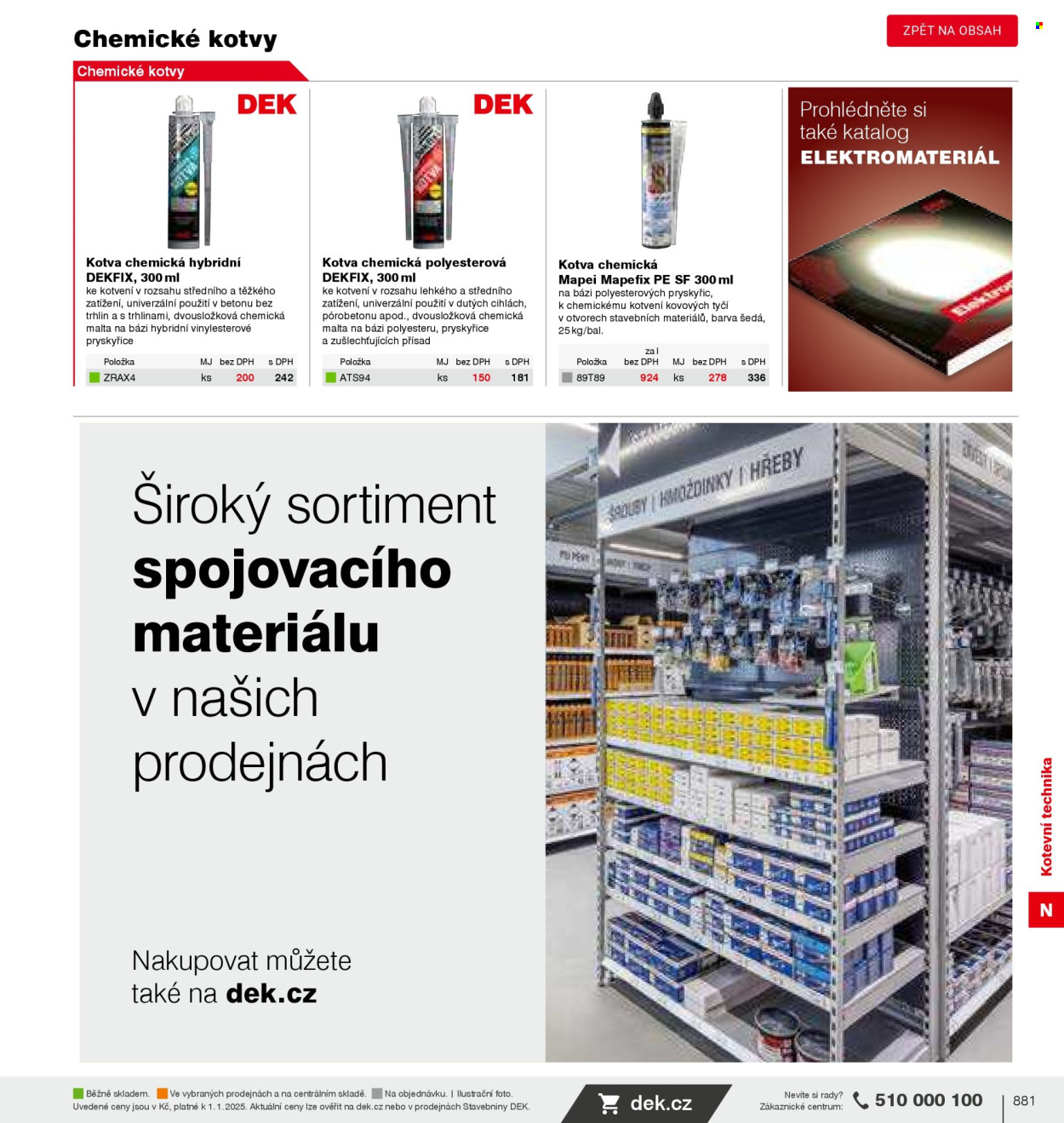 Leták DEK. 