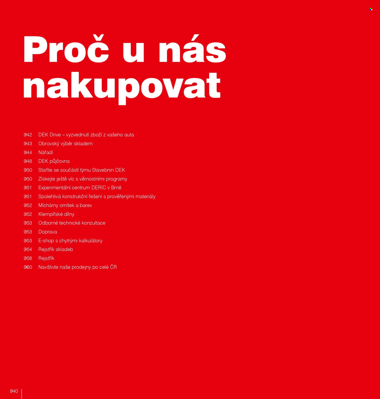 Leták DEK. 