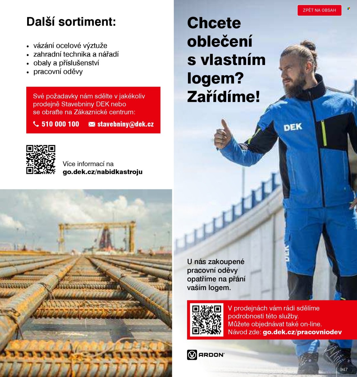 Leták DEK. 