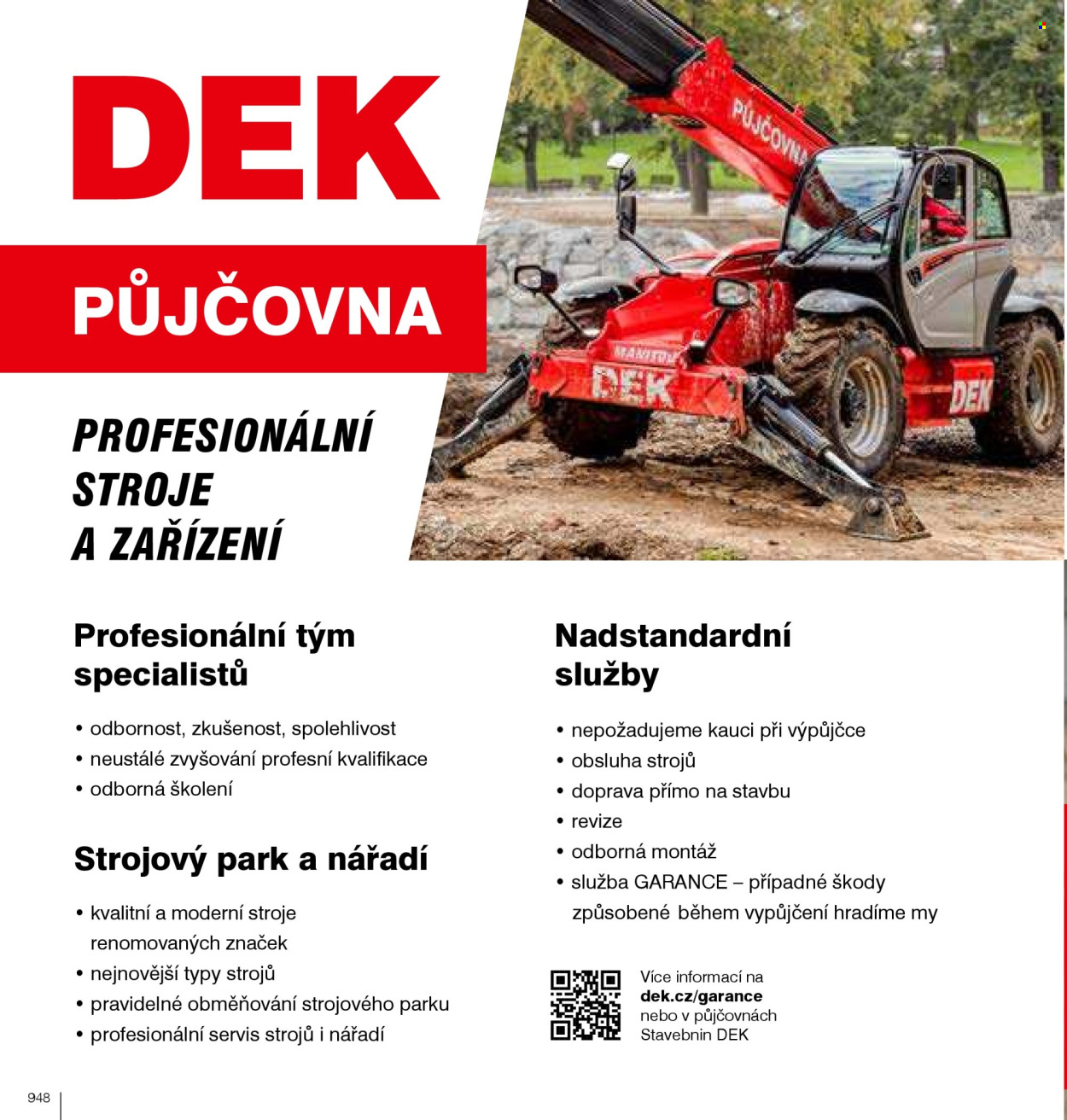 Leták DEK. 