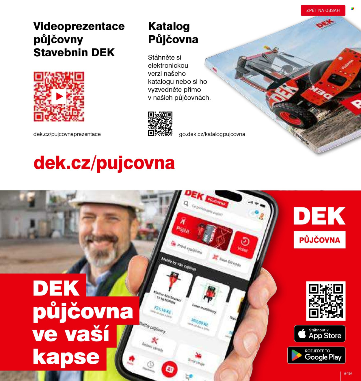 Leták DEK. 