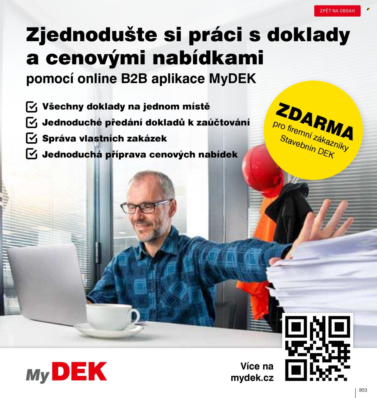 Leták DEK. 