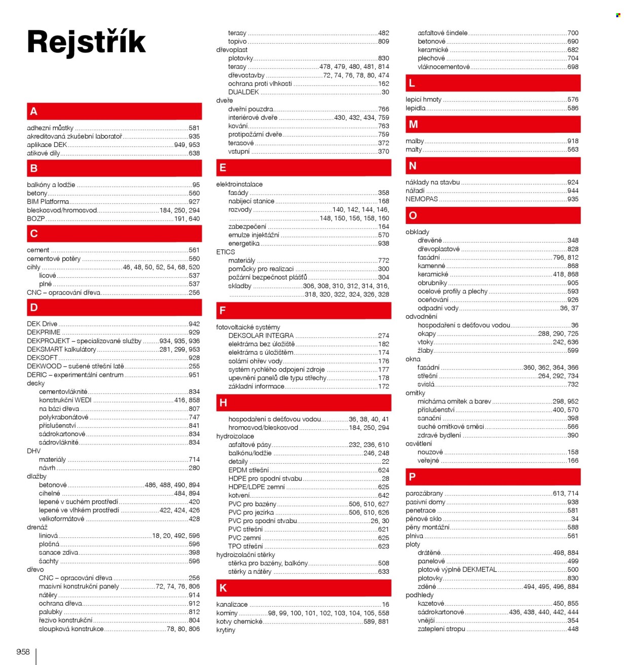 Leták DEK. 