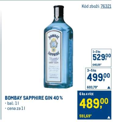 Bombay Sapphire Gin 40 %