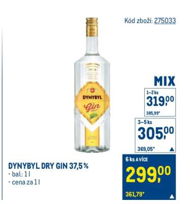 Dynybyl Dry Gin 37,5 %