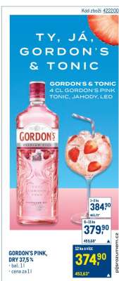 GORDON'S PINK, DRY 37,5%