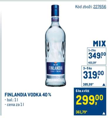 Finlandia Vodka 40 %