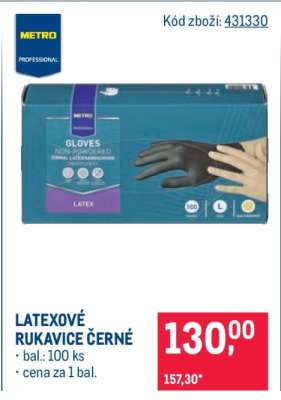 Latexové rukavice černé