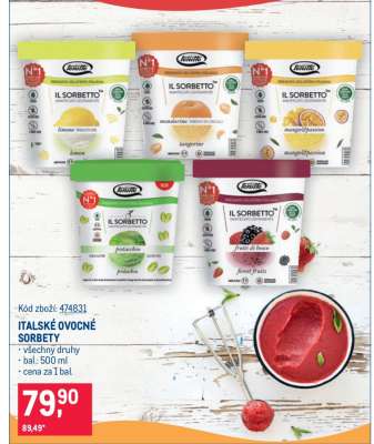 Italské ovocné sorbety