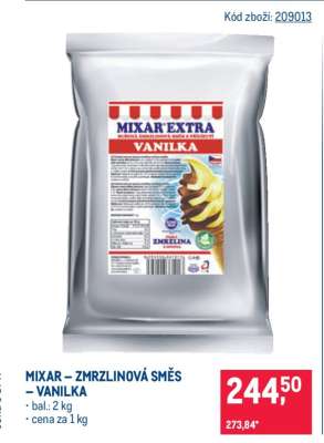 MIXAR – ZMRZLINOVÁ SMĚS – VANILKA