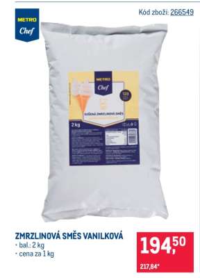 Zmrzlinová směs vanilková
