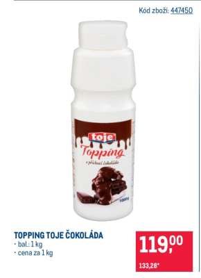 TOPPING TOJE ČOKOLÁDA