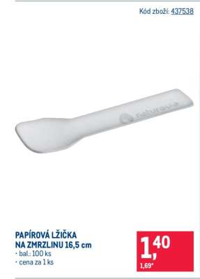 PAPÍROVÁ LŽIČKA NA ZMRZLINU 16,5 cm