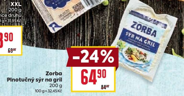 Zorba Plnotučný sýr na gril
