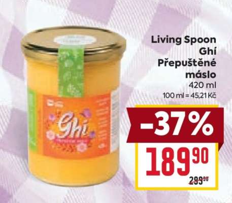 Living Spoon Ghí Přepuštěné máslo