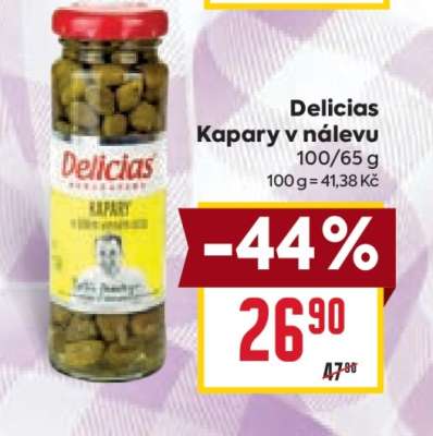 Delicias Kapary v nálevu