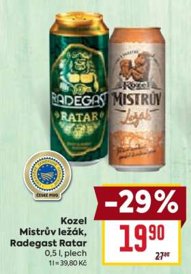 Kozel Mistrův ležák, Radegast Ratar