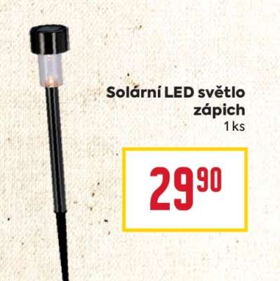 Solární LED světlo zápich