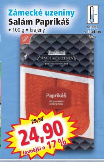Zámecké uzeniny Salám Paprikáš