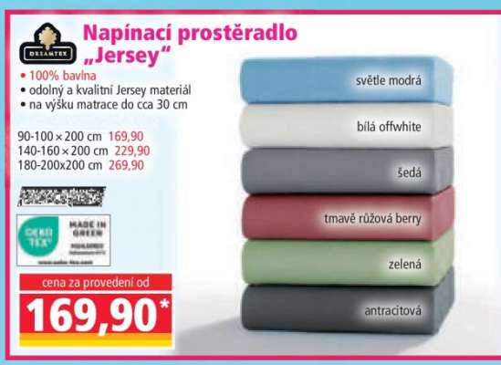 Napínací prostěradlo „Jersey“