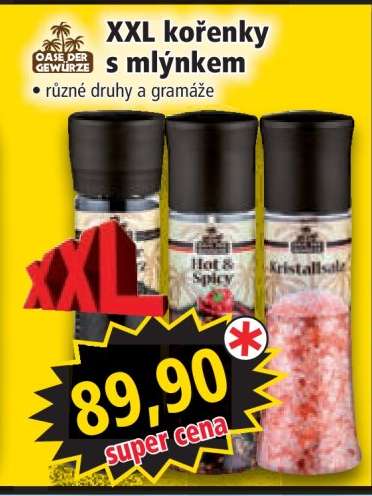 XXL kořenky s mlýnkem
