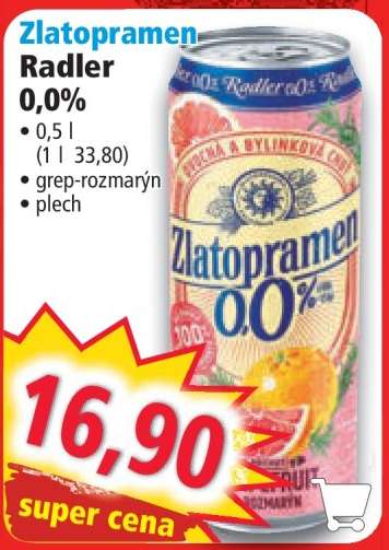 Zlatopramen Radler 0,0%
