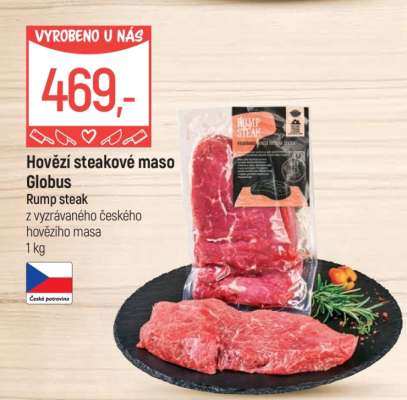 Hovězí steakové maso Globus