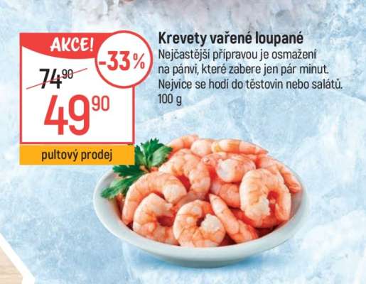 Krevety vařené loupané