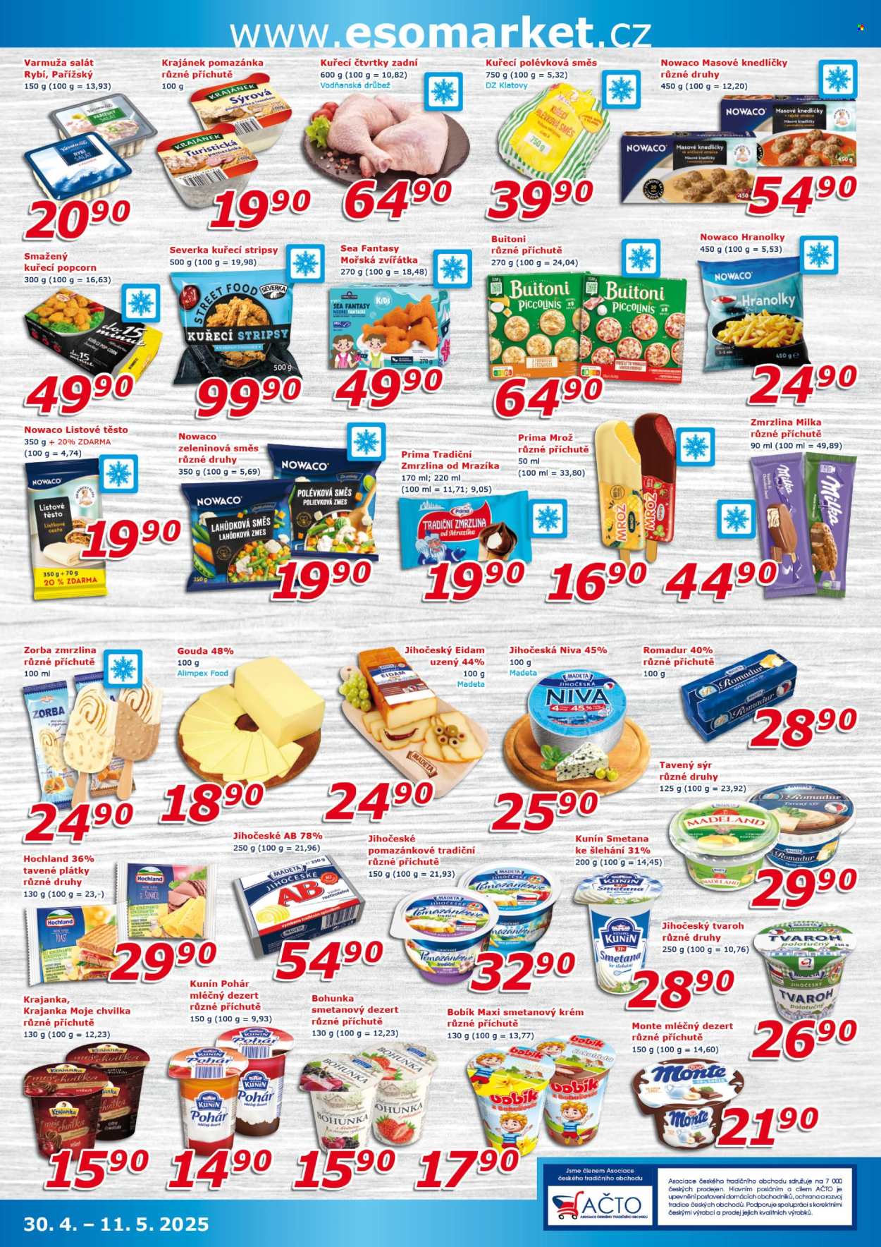 Leták ESO MARKET - 30. 4. 2025 - 11. 5. 2025. 