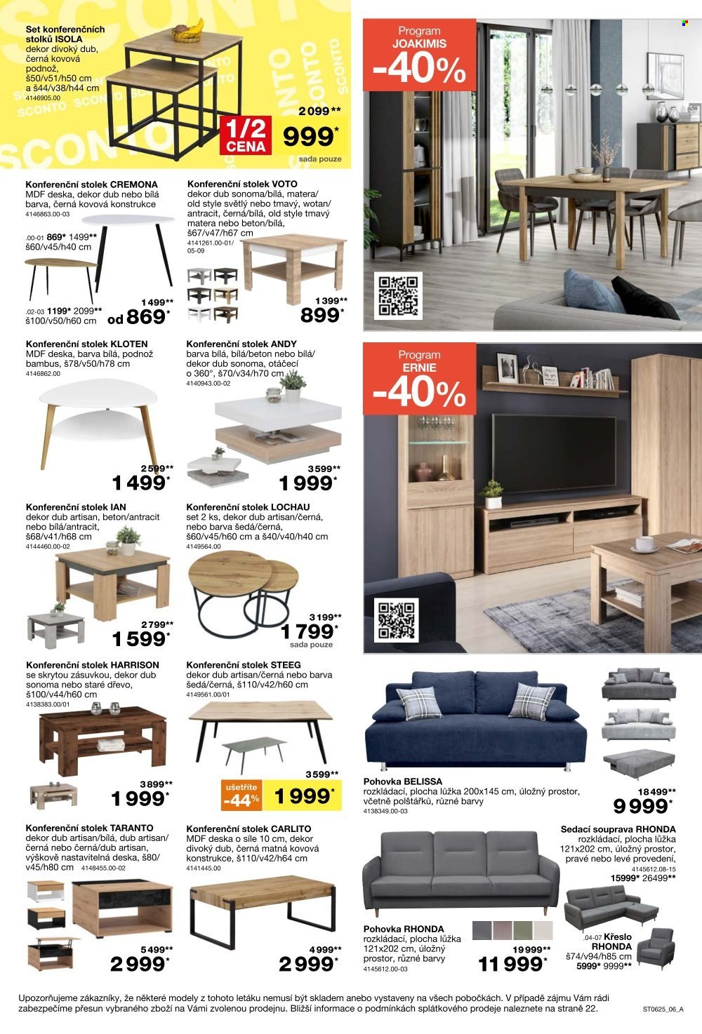 Leták SCONTO NÁBYTEK - 30. 4. 2025 - 13. 5. 2025. 