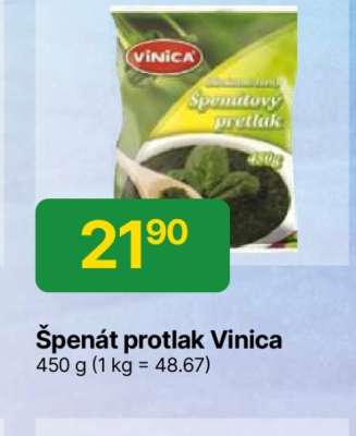 Špenát protlak Vinica