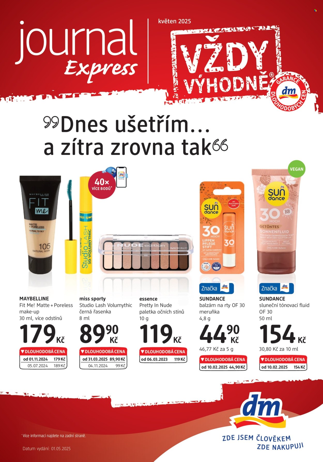 Leták dm drogerie - 1. 5. 2025 - 28. 5. 2025. 