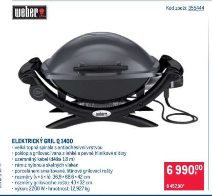 ELEKTRICKÝ GRIL Q 1400
