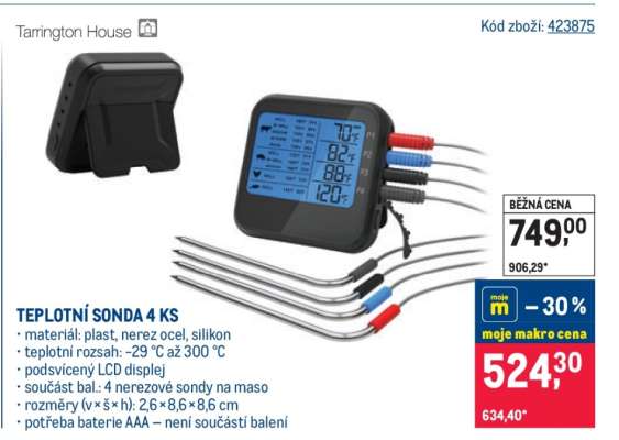 TEPLOTNÍ SONDA 4 ks