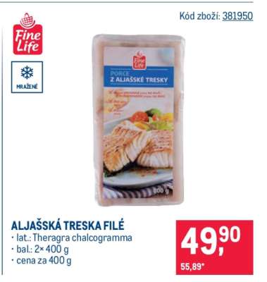 ALJAŠKÁ TRESKA FILÉ