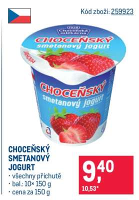 Choceňský smetanový jogurt