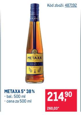 Metaxa 5* 38 %