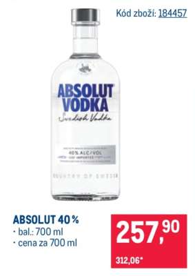 Absolut 40 %