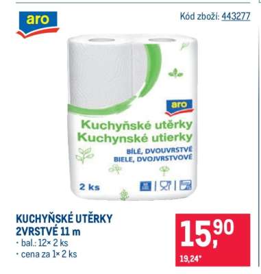 KUCHYŇSKÉ UTĚRKY 2VRSTVÉ 11 m