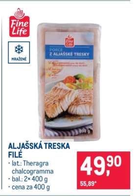 Aljašská treska filé