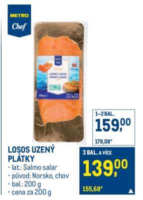 Losos uzený plátky