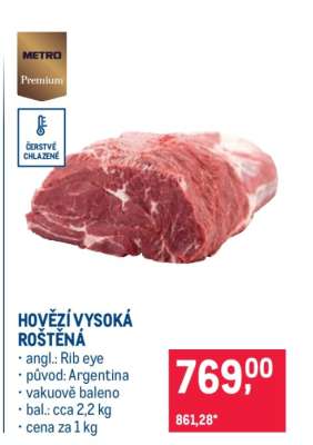 Hovězí vysoká roštěná